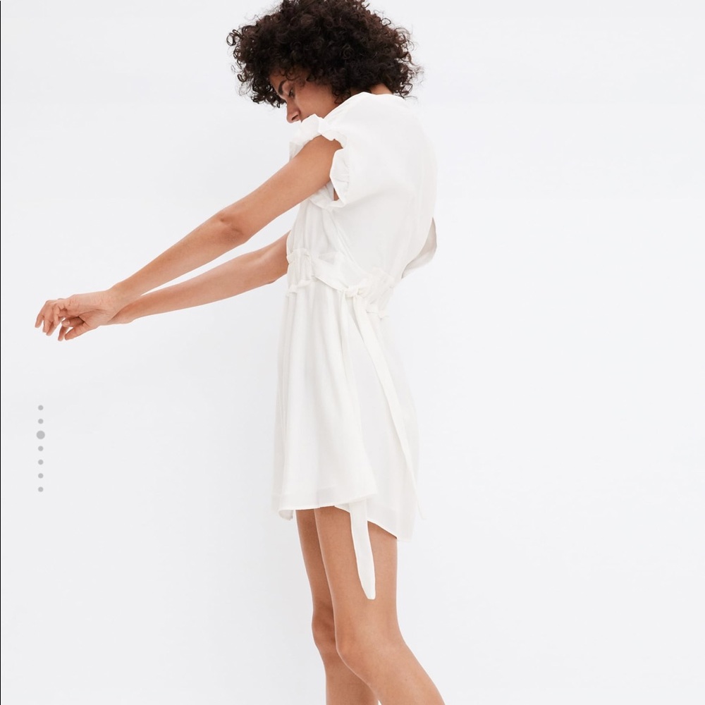 Zara White dress with Bows size XS - Picture 4 of 9